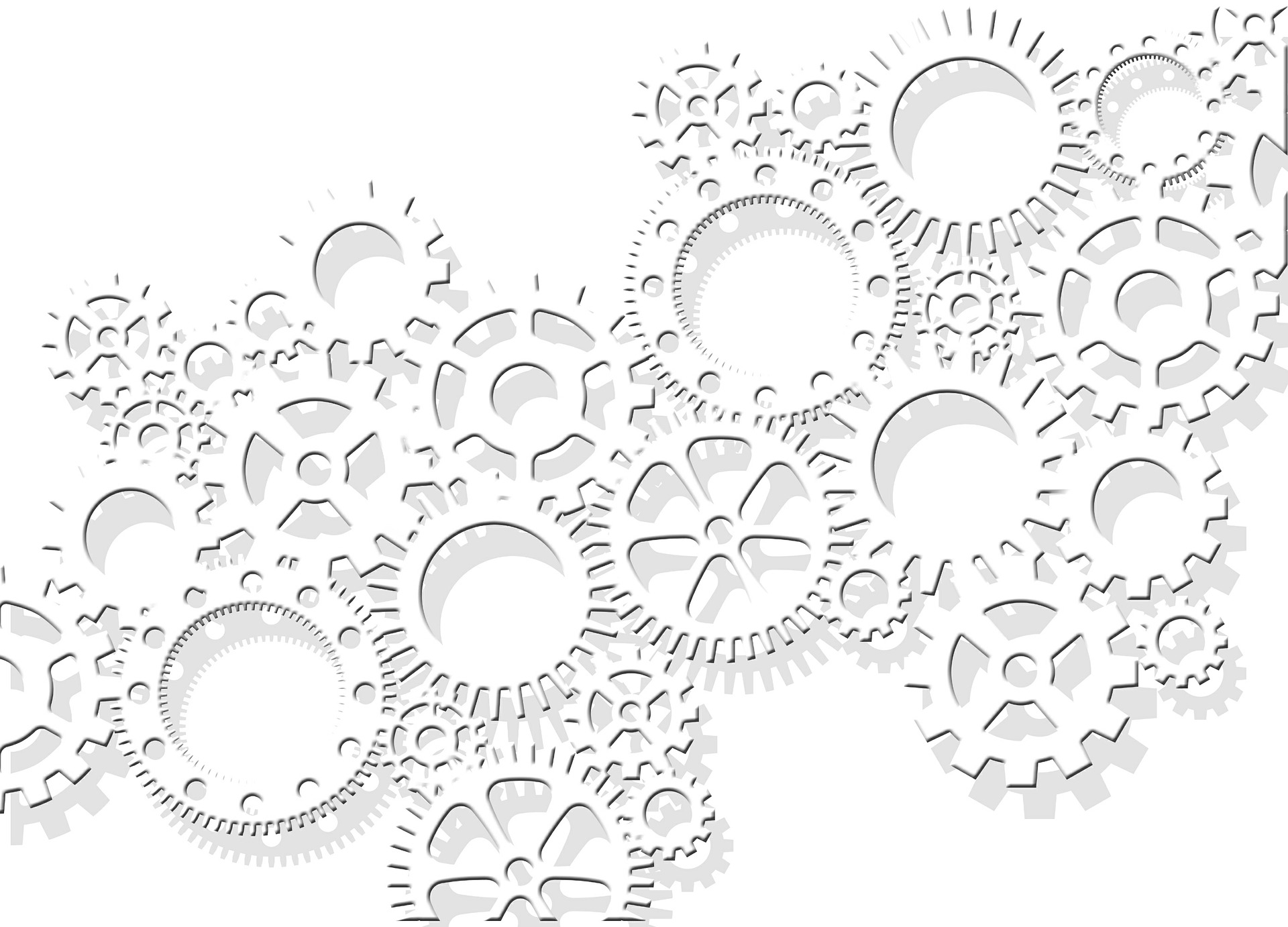 Mechanical Gears Connecting Together Representing Business Partnerships